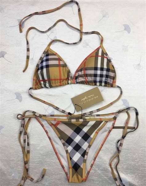 burberry swimsuit for woman|burberry dupe bikini.